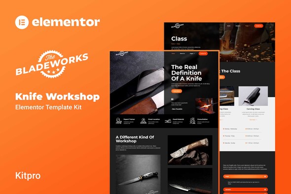 Bladeworks – Knife Workshop Elementor Template Kit