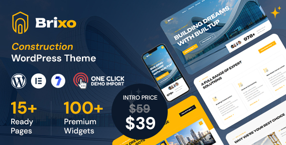 Brixo – Construction WordPress Theme