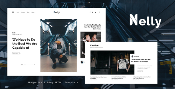 Nelly – Blog and Magazine HTML Template