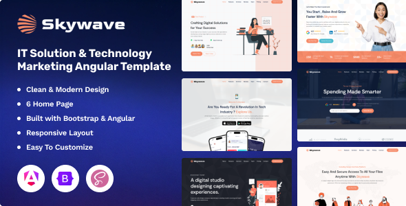 Skywave – IT Solution & Technology Marketing Angular Template