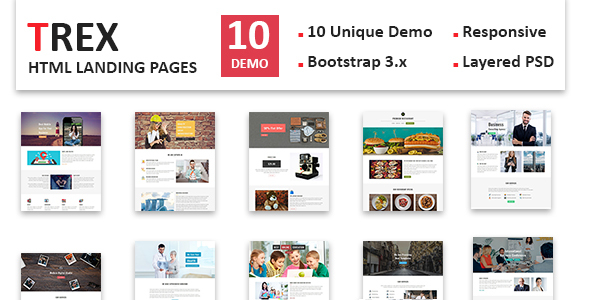 TREX – Multipurpose Responsive HTML Landing Pages